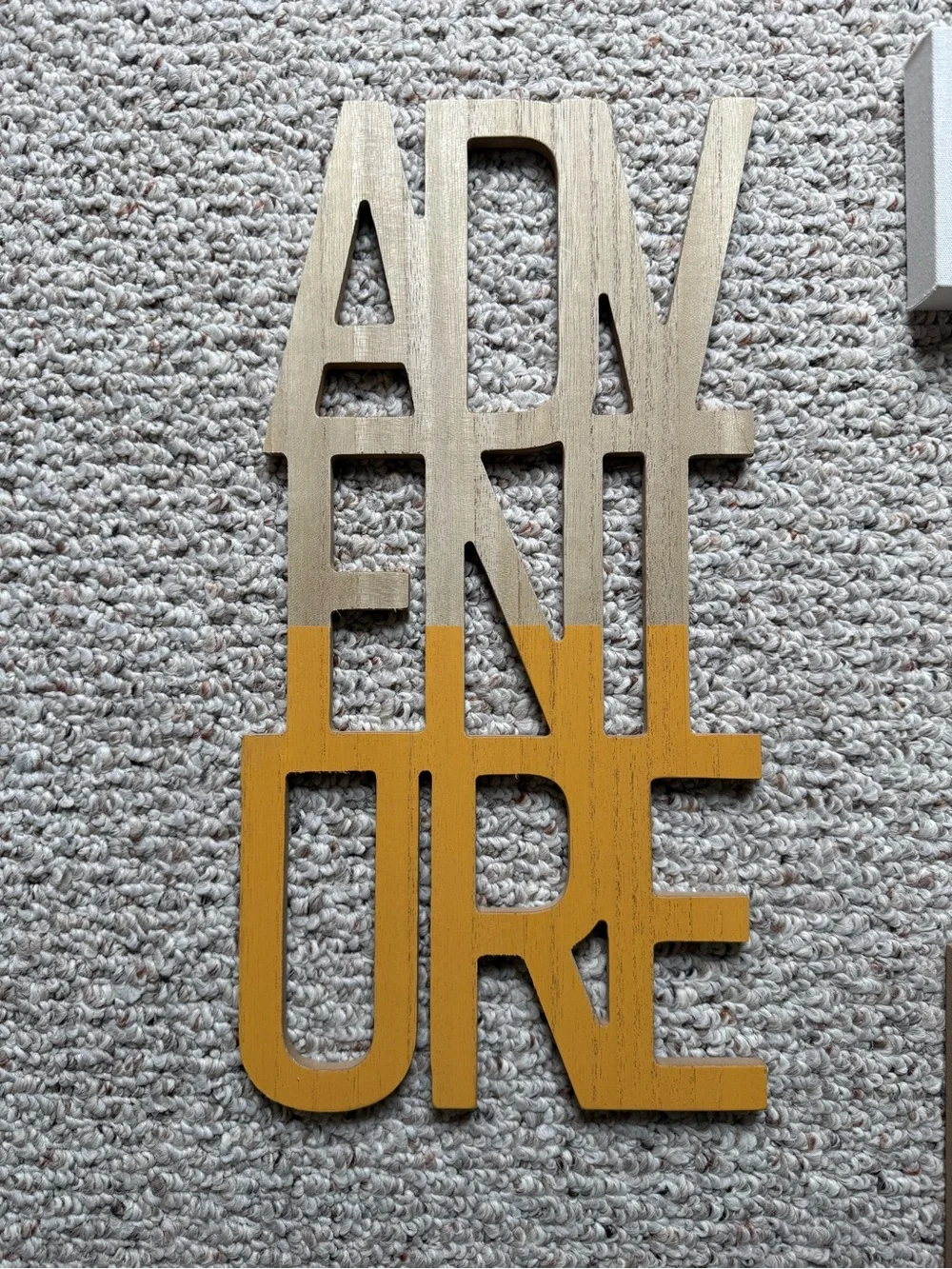 Adventure & Explore Wooden Wall Words - Yellow & Blue